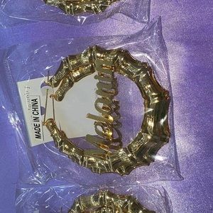 Bamboo hoop earrings (melanin)